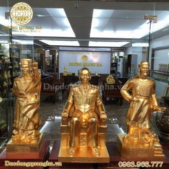 TƯỢNG BÁC GIÁP NGỒI GHẾ THIẾP VÀNG 9999 CAO 90CM