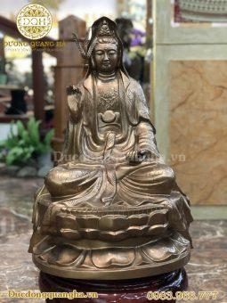 TƯỢNG PHẬT BỒ TÁT ĐỒNG ĐỎ 60CM