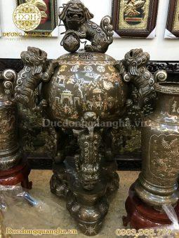 ĐỈNH CẦU KHẢM TAM KHÍ 3 CHỮ VÀNG 1M20