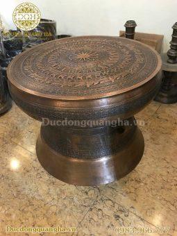 QUẢ TRỐNG ĐỒNG ĐỎ ĐƯỜNG KÍNH 80CM LÀM MÀU XI ĐỎ