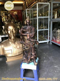 TƯỢNG QUAN VÂN TRƯỜNG ĐỒNG VÀNG 60CM