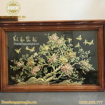TRANH VINH HOA PHÚ QUÝ ĐỒNG VÀNG 1M25X60