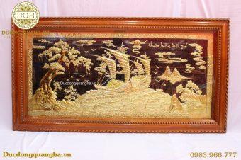 TRANH THUẬN BUỒM XUÔI GIÓ NỀN ĐEN 1M7x90CM