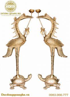 HẠC THỜ ĐỒNG ĐỎ 1M60 NGẬM SEN