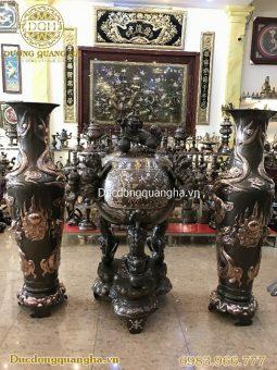 ĐỈNH QUẢ BÓNG 1M40 VÀ ĐÔI LỌ RỒNG NỔI 1M40