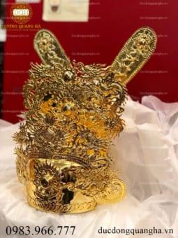 MŨ-GIÀY QUAN ĐỒNG VÀNG GÒ MẠ VÀNG 24K
