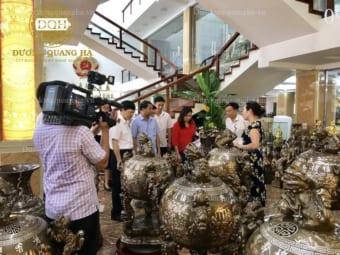 ĐỈNH CẦU NGŨ SẮC ĐỒNG ĐỎ CAO 90CM