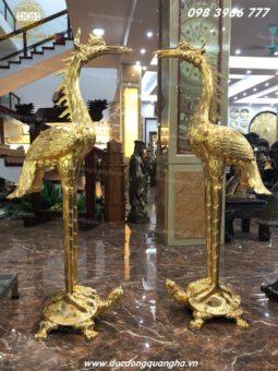 ĐÔI HẠC MẠ VÀNG CAO 2M