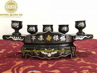 NGAI CHÉN BẰNG ĐỒNG ĐỎ KHẢM NGŨ SẮC