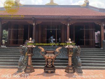 LƯ HƯƠNG CAO 90CM BẰNG ĐỒNG ĐỎ