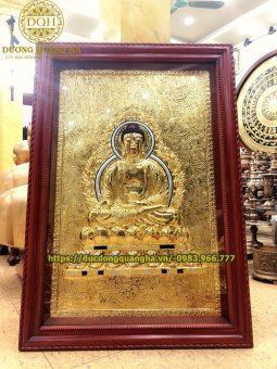 TRANH ĐỨC PHẬT NGỒI THIỀN MẠ VÀNG 70X1M2