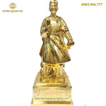 TƯỢNG TRẦN HƯNG ĐẠO MẠ VÀNG 24K CAO 50CM