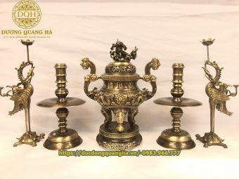 BỘ NGŨ SỰ CAO 50CM ĐỒNG VÀNG 2 MÀU