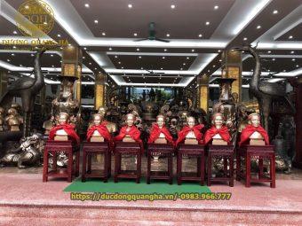 TƯỢNG TRUYỀN THẦN ĐỒNG ĐỎ-7 PHO TRUYỀN THẦN