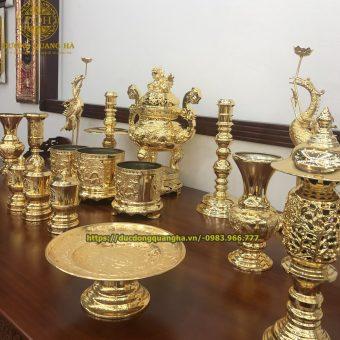 BỘ NGŨ SỰ CAO 60 ĐỒNG VÀNG MẠ VÀNG KÈM PHỤ KIÊN