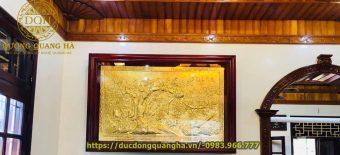 TRANH VINH HOA PHÚ QUÝ DÁT VÀNG 9999 KHUNG GỖ HƯƠNG