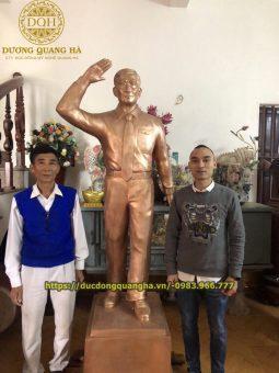 TƯỢNG CHÂN DUNG CAO BẰNG ĐỒNG ĐỎ CAO 2M5
