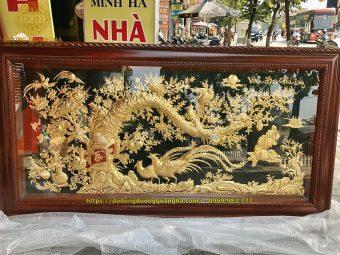 Tranh vinh hoa phú quý dát vàng 9999 