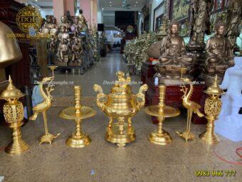 BỘ NGŨ SỰ CAO 60 ĐỒNG ĐỎ DÁT VÀNG 9999