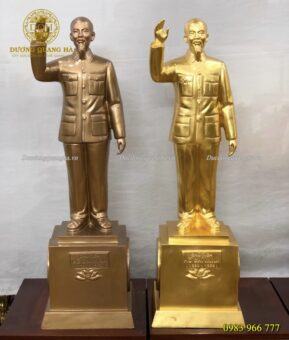 TƯỢNG BÁC HỒ VẪY TAY CHÀO DÁT VÀNG 9999