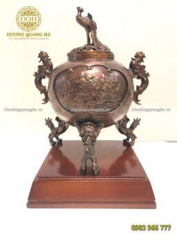 TRẦM HƯƠNG QUAI RỒNG NẮP CÔNG