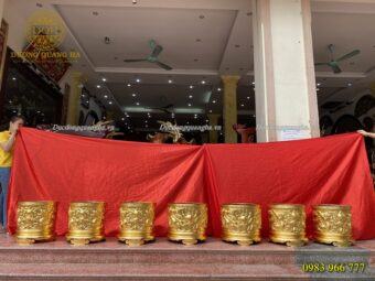 BÁT HƯƠNG ĐỒNG ĐỎ DÁT VÀNG 9999