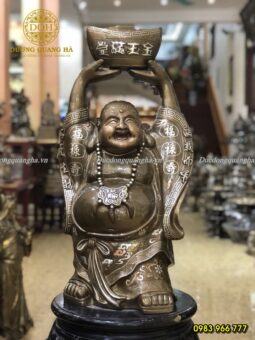 THẦN TÀI NÂNG TIỀN VÀNG ĐỒNG ĐỎ HUN GIẢ CỔ