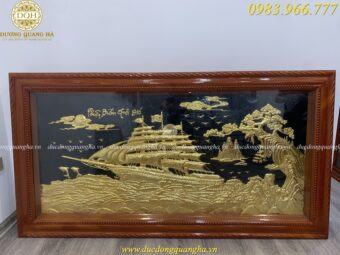 TRANH THUẬN BUỒM XUÔI GIÓ DÁT VÀNG 9999