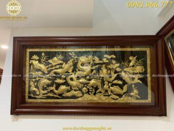 CỬU NGƯ VỌNG NGUYỆT DÁT VÀNG 9999