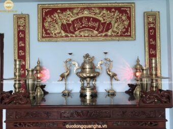 BÀN GIAO BỘ ĐỈNH THỜ CAO 60cm VÀ BỘ HOÀNH PHI CÂU ĐỐI 