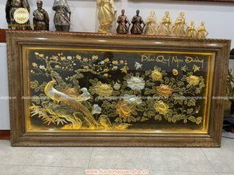 TRANH PHÚ QUÝ NGỌC ĐƯỜNG ĐIỂM DÁT VÀNG 9999