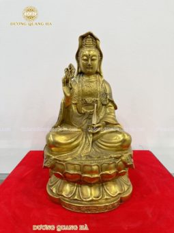 Tượng Phật Quan Âm bằng đồng vàng