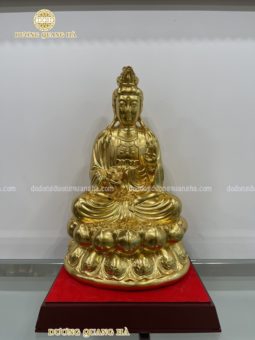 Tượng đồng Thế Chí Bồ Tát đồng vàng dát vàng 9999