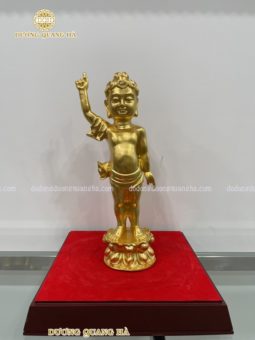Tượng phật đản sanh dát vàng 9999