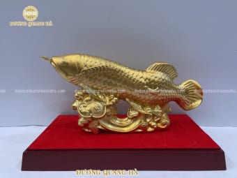 Cá Rồng Vượt Sóng Dát Vàng 9999