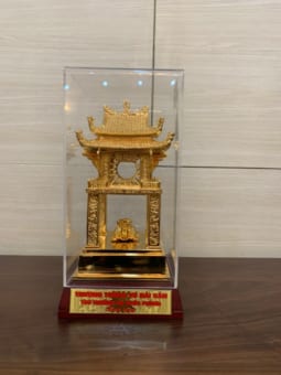 Khuê Văn Các Cao 22cm Mạ Vàng