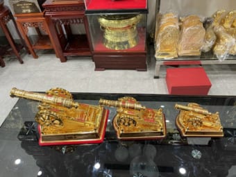 Súng Thần Công Hoa Văn Ăn Mòn Mạ Vàng 24k