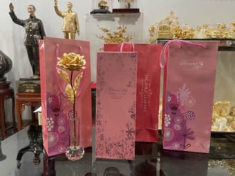 Bông Hồng Mạ Vàng 24k