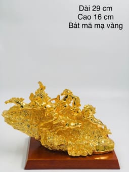 Tượng Bát Mã Mạ Vàng
