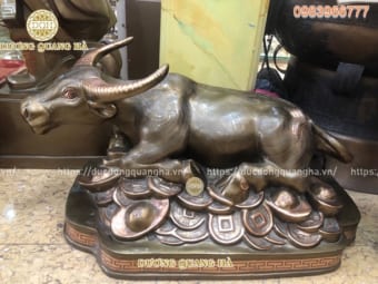 Tượng trâu đúc đồng đỏ nguyên chất