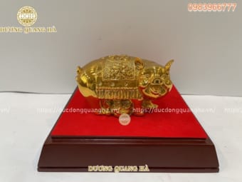 Tượng phong thủy heo mạ vàng cao cấp
